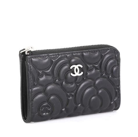 Chanel Key Pouch Camellia Lambskin 